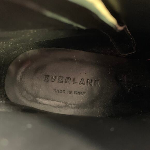 EVERLANE Size 6.5 Brown Cream Leather Snake Embossed Boots - Picture 7 of 8